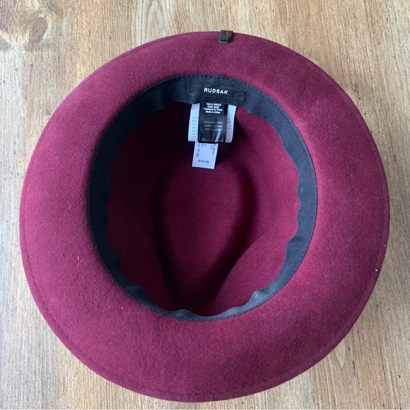 Rudsak Burgundy Fedora Wool Hat - Picture 5 of 7